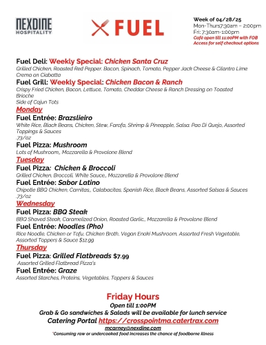4/28/2025 Menu