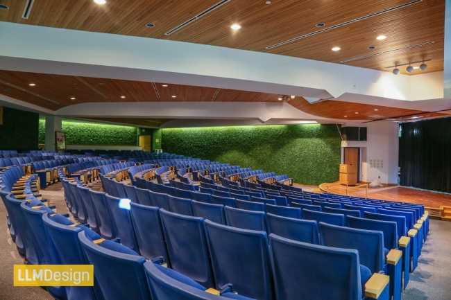 Lawn Auditorium 475-500 seating capacity